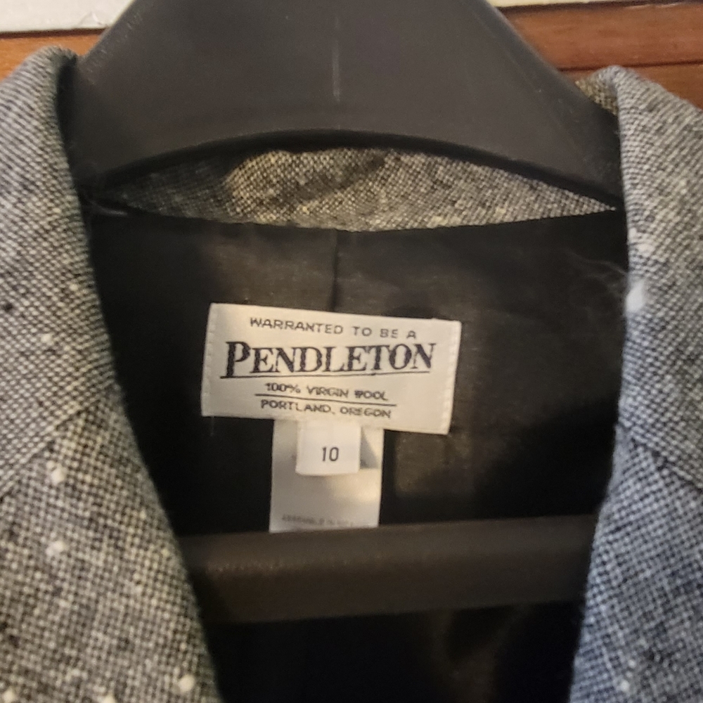 Vintage grey tweed sz 10 suit jacket #16 - Picture 2 of 2